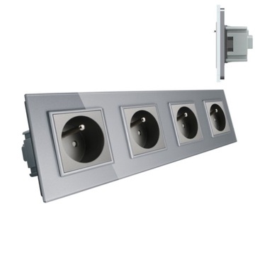 LIVOLO GNIAZDO WTYKOWE Z BOLCEM 4 x 230V 16A S