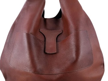 КОЖАНАЯ СУМКА OVERSIZE, КОРИЧНЕВАЯ И КРАСНАЯ