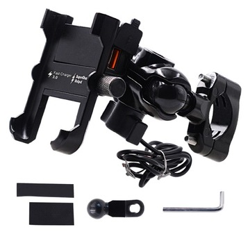 UCHWYT NA TELEFON USB 2.1A MOTOCYKLOWY MC7CL
