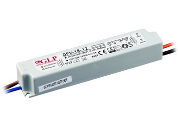 ZASILACZ DO LED 12V 18W GPV-18-12 1,5A HERMETYCZN