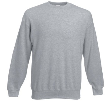 BLUZA FRUIT OF THE LOOM SET IN CLASSIC h. grey 5XL