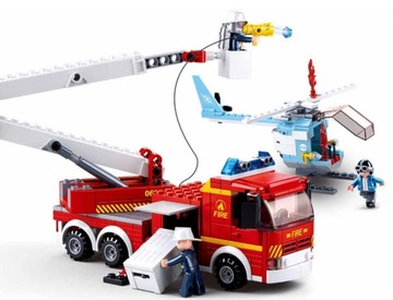 KLOCKI SLUBAN POJAZD STRAŻ POŻARNA HELIKOPTER 394