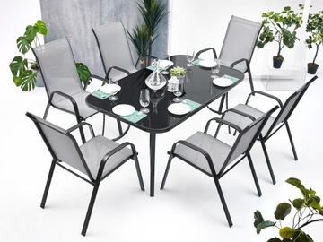 Садовая мебель набор Таблица 6+1 для балкона террасы