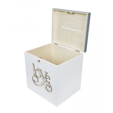 Серая коробка для свадебных конвертов и обручальных колец