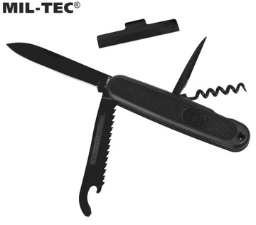 Армейский складной нож Бундесвера BW Mil-Tec, немецкий старый стиль, черный