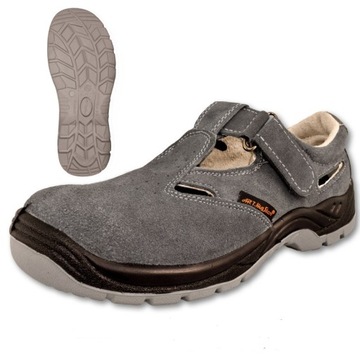 BUTY SANDAŁY ROBOCZE SKÓRZANE WELUROWE bez podnoska BSlight o1 42