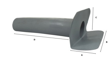 ВЫХОД НА ЧЕРДАК, БОКОВОЙ КАМЕР, РОЗЕТКА НА СТЕНУ, ДЛЯ ПВХ Fi 75