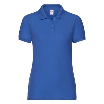 DAMSKA KOSZULKA POLO 65/35 - FRUIT royal blue M