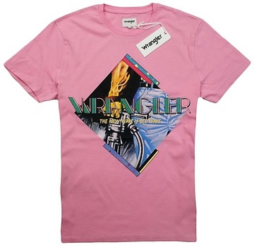 WRANGLER GRAPHIC T-SHIRT KOSZULKA SEA PINK - S