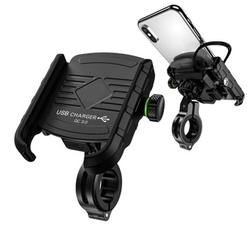 НАВИГАЦИОННАЯ РУЧКА ДЛЯ МОТОЦИКЛА USB QC 3.0 ALU