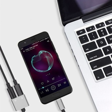 Переходник USB-C на Mini Jack 3,5 мм + блок питания USB-C