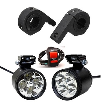 LAMPA REFLEKTOR HALOGEN MOTOCYKL LED CREE 40W 2SZT