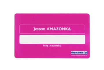 Karta informacyjna Jestem Amazonką różowa