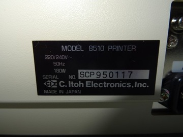 DRUKARKA IGŁOWA CITOH 8510 220/240V 50HZ 180W