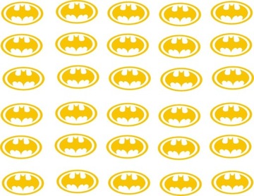 30szt NIETOPERZE BATMAN naklejki RÓŻNE KOLORY