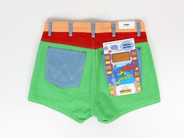 WRANGLER x PETER MAX SHORTY SPODENKI JEANSOWE W30