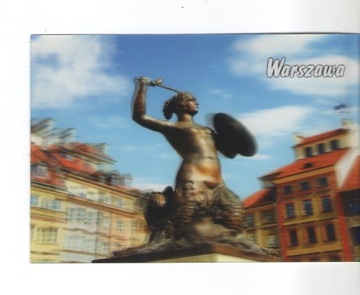 OBRAZ 3D OBRAZEK POCZTÓWKA WARSZAWA SYRENKA 17 12