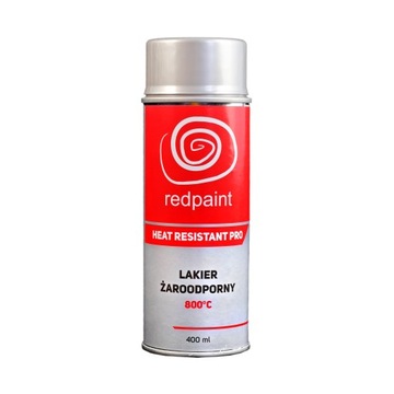 REDPAINT LAKIER ŻAROODPORNY SREBRNY SPRAY 800°C