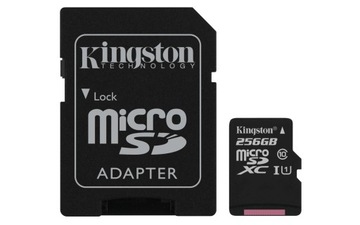 Карта Kingston microSD Class 10 256 ГБ + адаптер