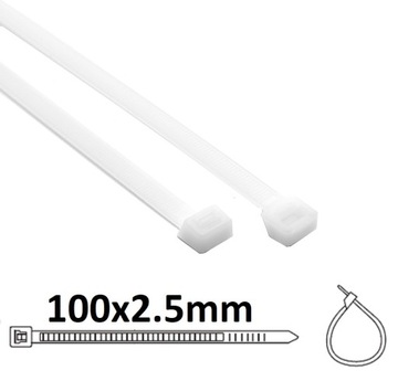 КАБЕЛЬНЫЕ СВЯЗКИ 100х2,5 БЕЛЫЕ СВЯЗИ