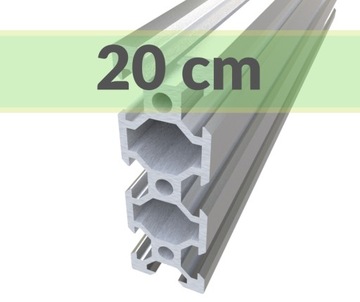 aluminiowy profil konstrukcyjny 20x60 T6 - 20 cm
