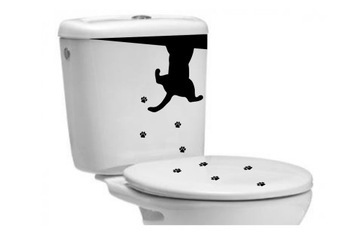 naklejka kotek kot deska sedesowa klozetowa wc