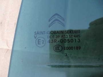 CITROEN DS5 SKLO (OKNO) DVEŘE LEVÝ ZADNÍ 13R