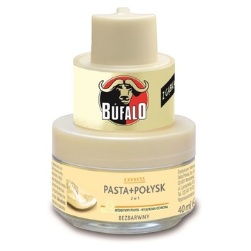 Bufalo Pasta do butów+Połysk 2w1 szkło 40ml bezbar