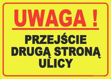 TABLICZKA Przejście drugą stroną ZNAK