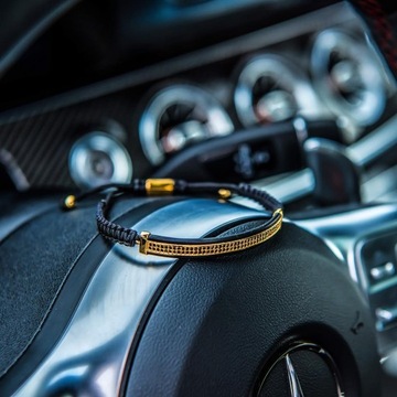 Комплект браслетов с золотыми бусинами-короной LUXMEN