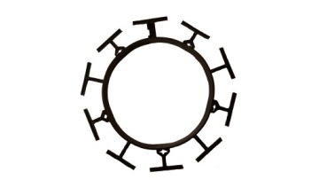 Бордюр для газона Eco 45 мм x 1 м бордовый - 60 шт.