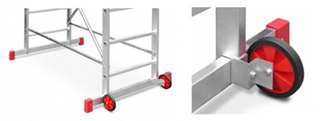 Передвижные алюминиевые леса, рабочая высота 5 м.