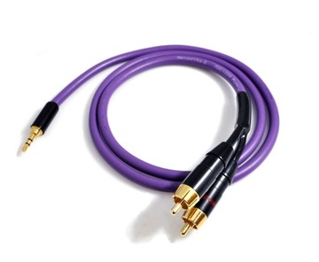 Kabel jack 3,5mm - 2xRCA Melodika MDMJ2R10 1M