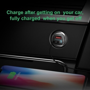 Автомобильное зарядное устройство Baseus 2xUSB QC 3.0 Мощность 30 Вт