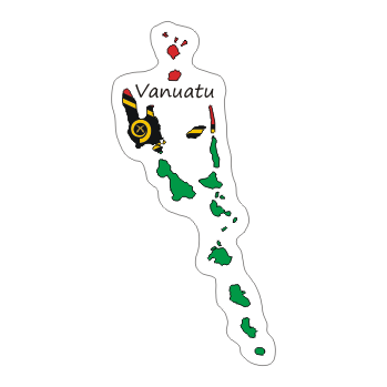 Naklejka VANUATU na Walizkę Auto Moto Flaga