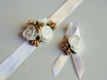 KM 14 G * Kotylion + przypinka * ślub, studniówka