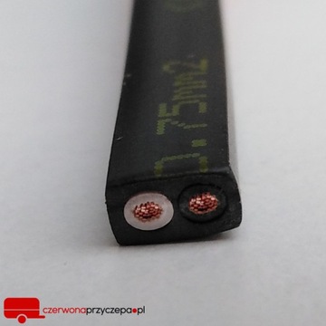 Przewód 2x0,75mm PŁASKI 2żyły - KABEL dwużyłowy PL