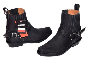 МУЖСКИЕ КОВБОЙСКИЕ БОТИНКИ, ТУФЛИ ИЗ МАТОВОЙ КОЖИ PL 140