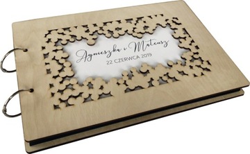 ДЕРЕВЯННАЯ ГОСТЕВАЯ КНИГА, фотобудка, ЧЕРНЫЕ КАРТОЧКИ