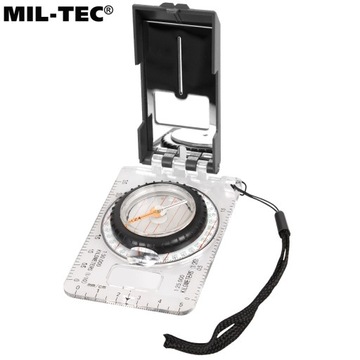 Kompas Mapowy Mil-Tec Expedition Płytkowy Lusterko Linijka Przeźroczysty