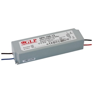 ZASILACZ WODOODPORNY GPV 100W 8A 12V IP67