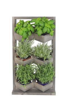 Деревянная подставка для цветов, вертикальный гербарий, стоячая трава на 6 сосновых горшков.