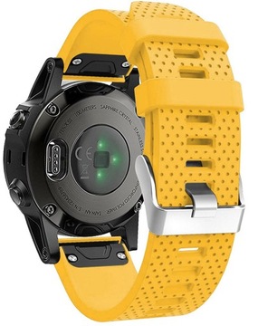 ŻÓŁTY Silikonowy Pasek Garmin FENIX 5S QuickFit
