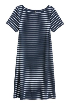 H&M Sukienka z dżerseju w prążki rozm. 36 S