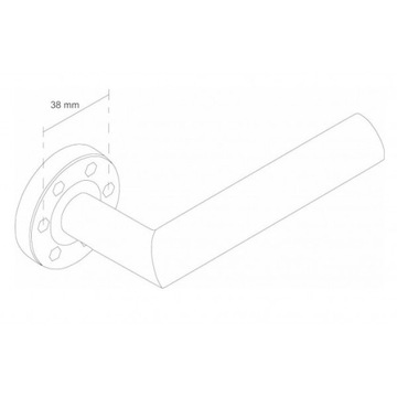 ДВЕРНАЯ РУЧКА LEDA WHEEL INOX - НАБОР РОЗЕТОК -PL