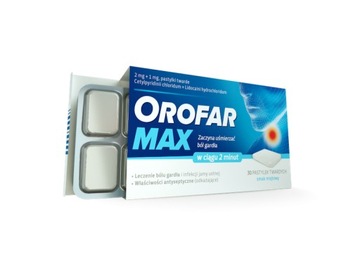 Orofar Max 30past. gardło przeziębienie