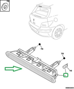 NOVÁ SVĚTLO STOP PEUGEOT 307 HB HATCHBACK ORIGINÁLNÍ