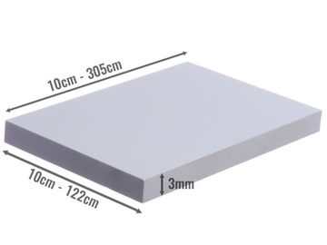 ТВЕРДЫЙ БЕЛЫЙ ПВХ (ПВХ, ПВХ) - 3 мм - На заказ