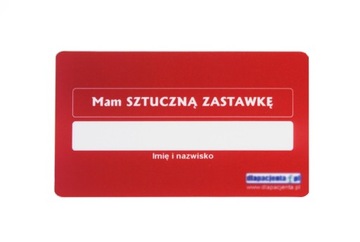 Karta informacyjna Mam sztuczną zastawkę serca
