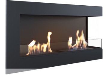 BIOKOMINEK WISZĄCY DELTA 900 PRAWY Z SZYBĄ TUV